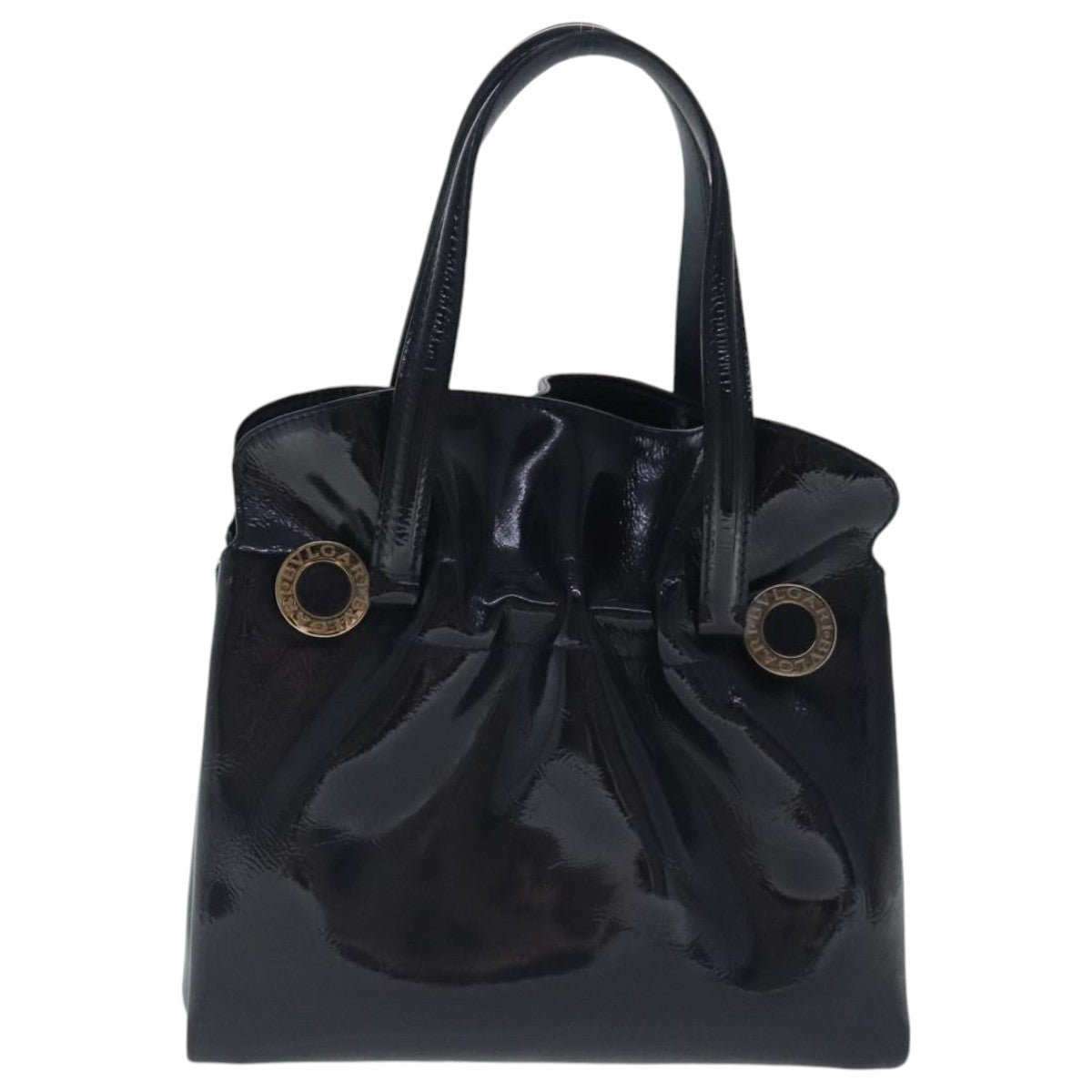 Bvlgari Top Handle Bag Patent leather, NAVY, PATENT_LEATHER, Handbag