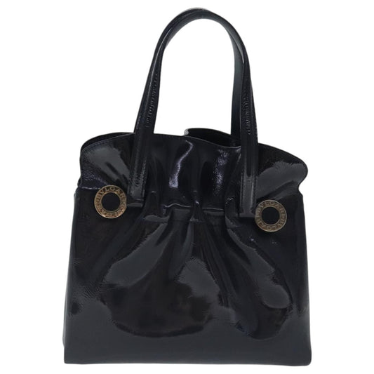 Bvlgari Top Handle Bag Patent leather, NAVY, PATENT_LEATHER, Handbag