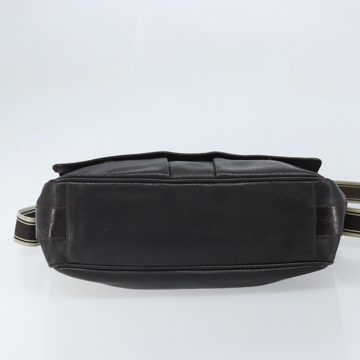 Salvatore Ferragamo Vintage Shoulder Bag Leather, BROWN, LEATHER, Shoulder bag