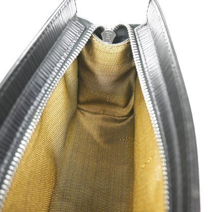 Fendi FENDI Logo Clutch Leather, BLACK, LEATHER, Clutche & pouche