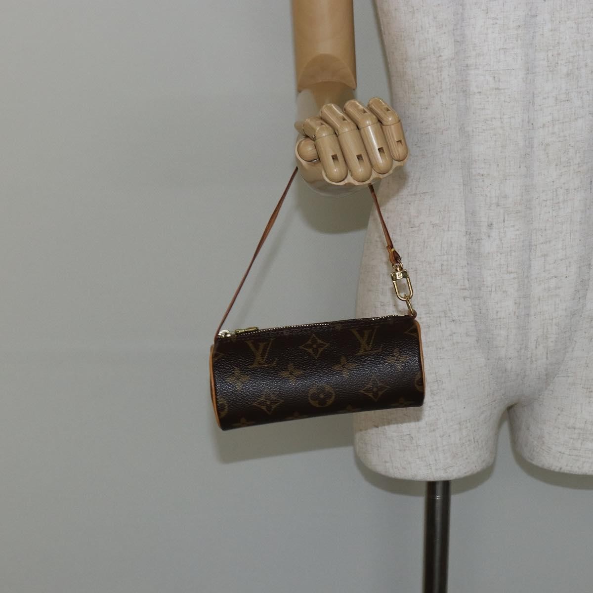 Louis Vuitton Papillon Pochette Monogram Canvas, BROWN, CANVAS, Handbag