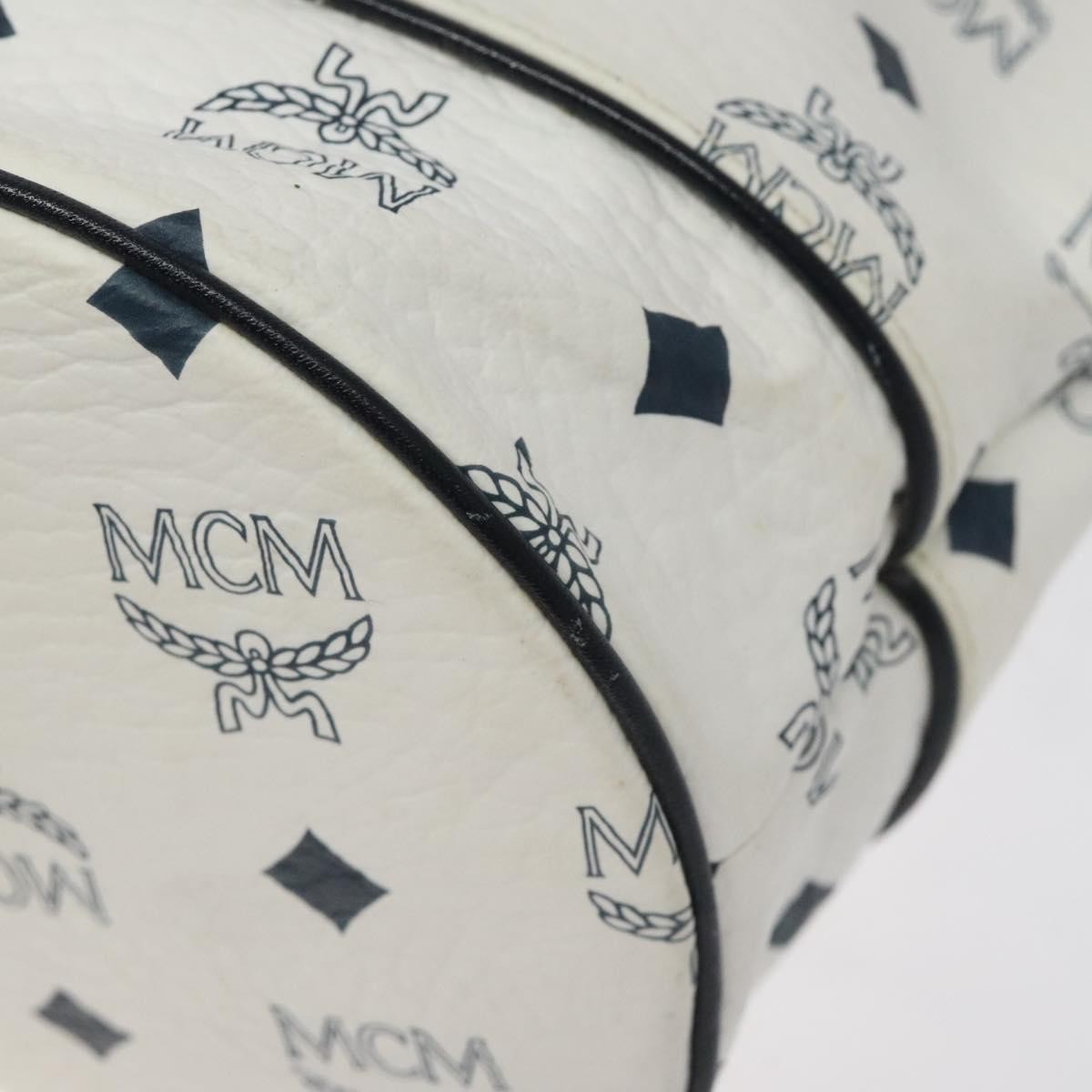 MCM Visetos Shoulder bag PVC, White, PVC, Shoulder Bag