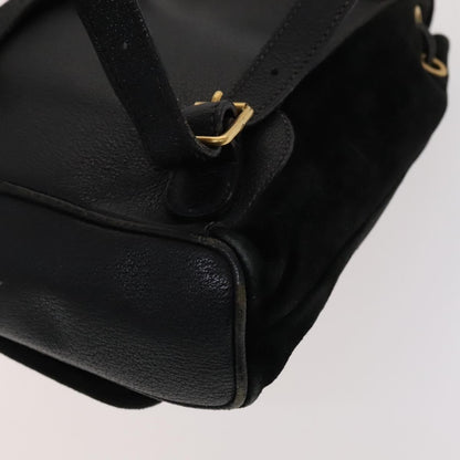 Gucci Gucci bamboo backpack daim, Black, Suede, Backpack