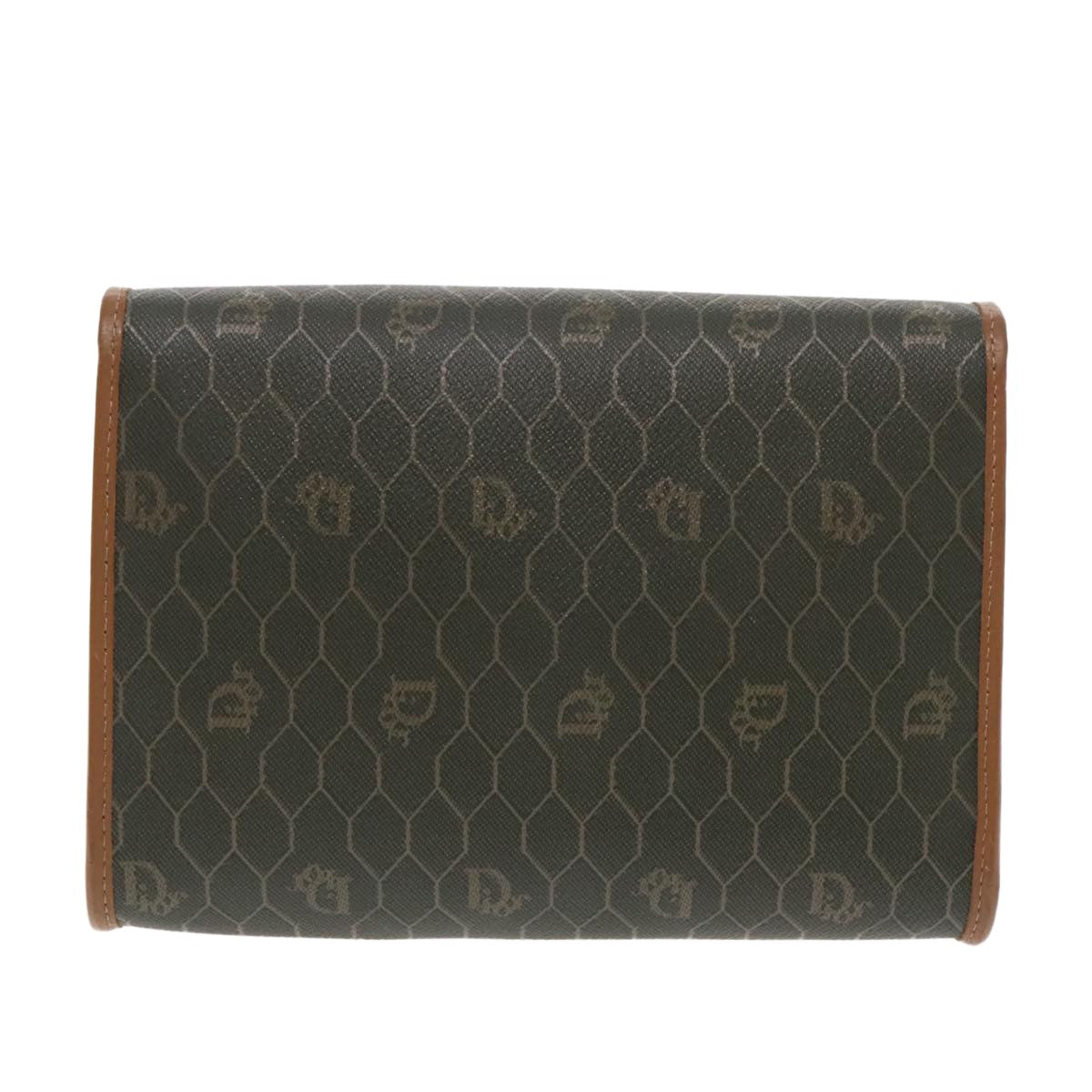 Christian Dior Vintage Honeycomb chain Canvas, KHAKI, CANVAS, Shoulder bag