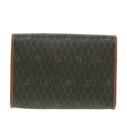 Christian Dior Vintage Honeycomb chain Canvas, KHAKI, CANVAS, Shoulder bag