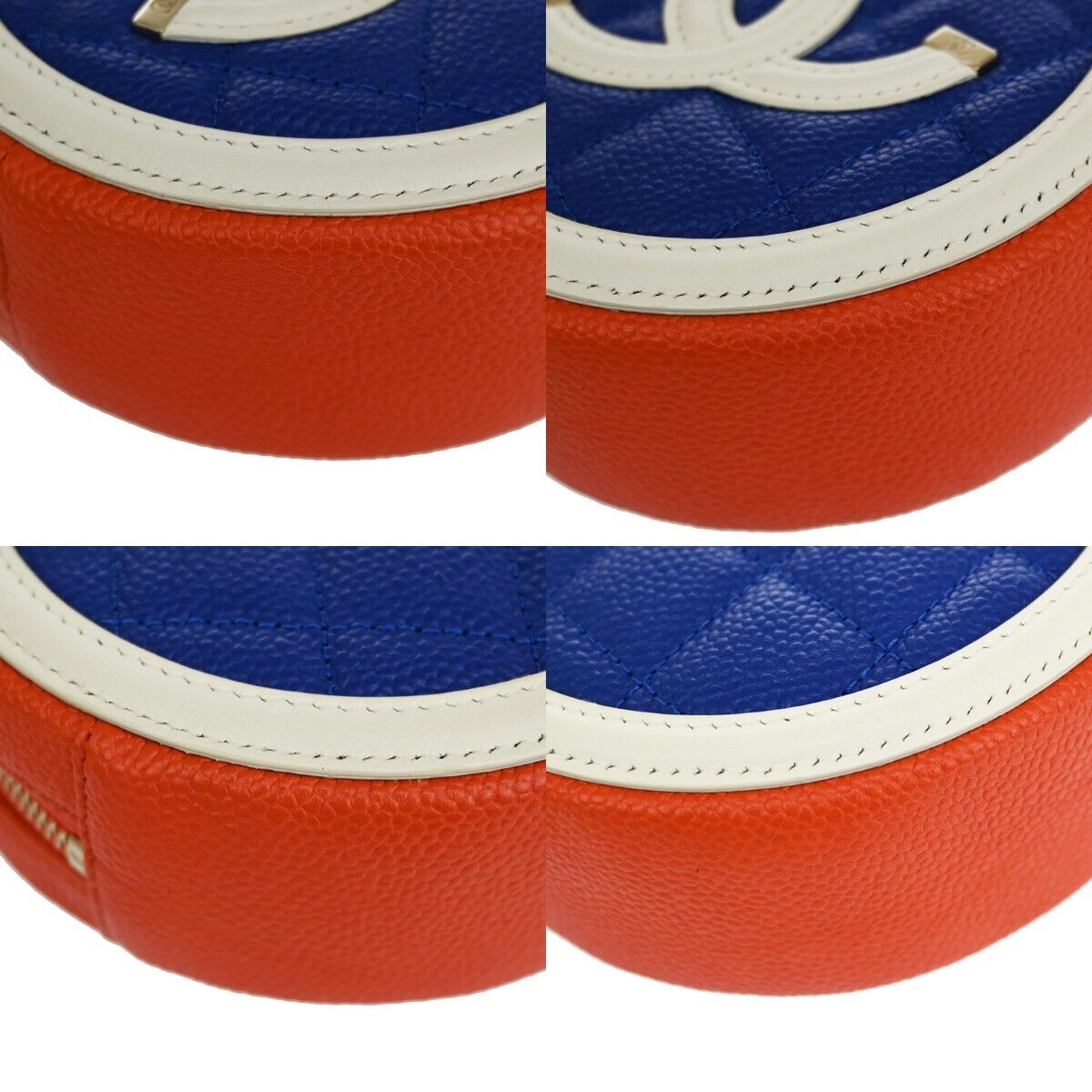 Chanel Filigree Round Coin Purse Quilted Caviar, MULTICOLOUR, LEATHER, Shoulder bag