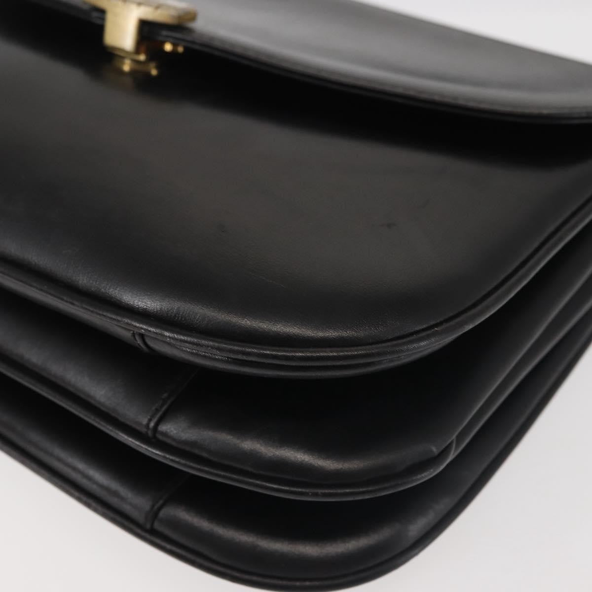 Bally Vintage Shoulder Bag Leather, Black, Leather, Shoulder Bag