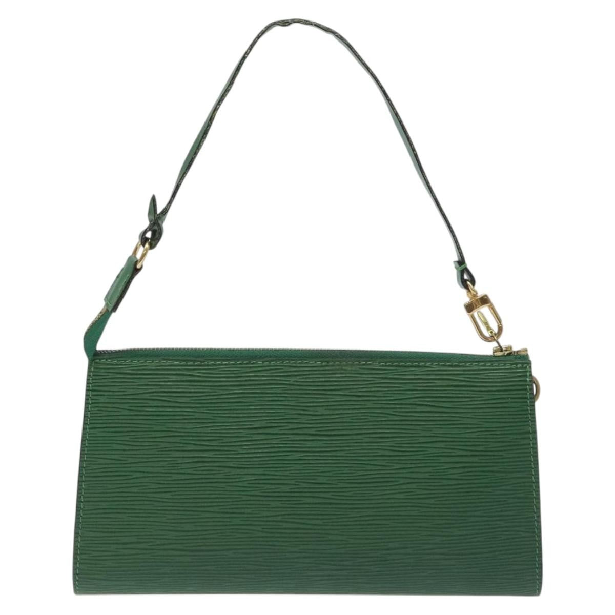 Louis Vuitton Petite Noe Handbag Monogram Canvas, GREEN, LEATHER, Clutche & pouche