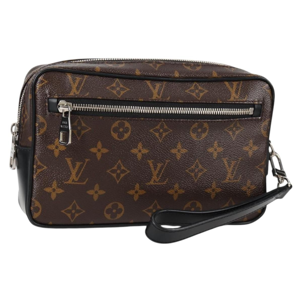 Louis Vuitton Kasai Clutch Macassar Monogram Canvas, BROWN, CANVAS, Clutche & pouche