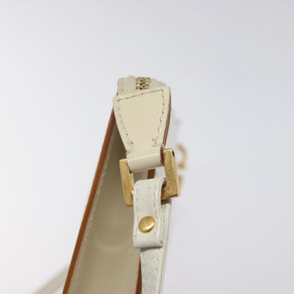 Salvatore Ferragamo Gancini Shoulder Bag Leather, BEIGE, LEATHER, Shoulder bag