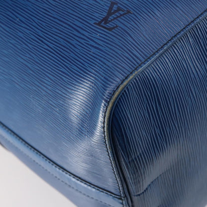 Louis Vuitton Keepall Bag Epi Leather, BLUE, LEATHER, Travel bag
