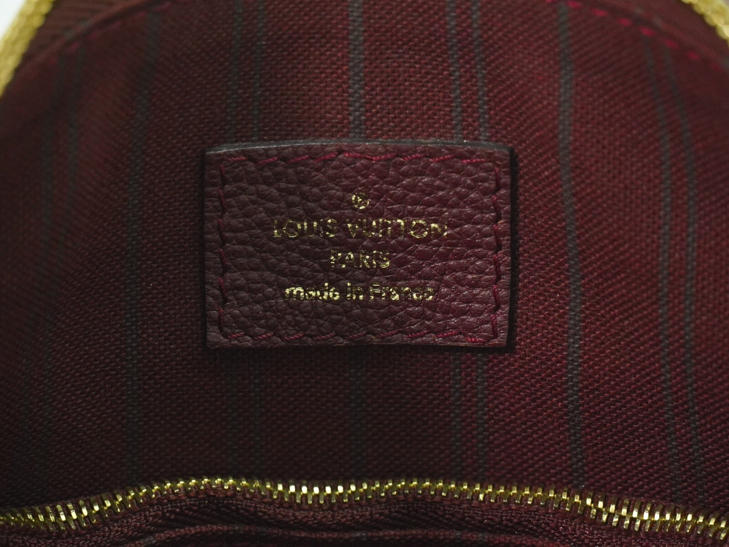 Louis Vuitton Lumineuse Handbag Monogram Empreinte Leather, BURGUNDY, LEATHER, Handbag