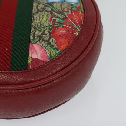 Gucci Ophidia Round Backpack Flora GG Coated Canvas, BEIGE, CANVAS, Backpack