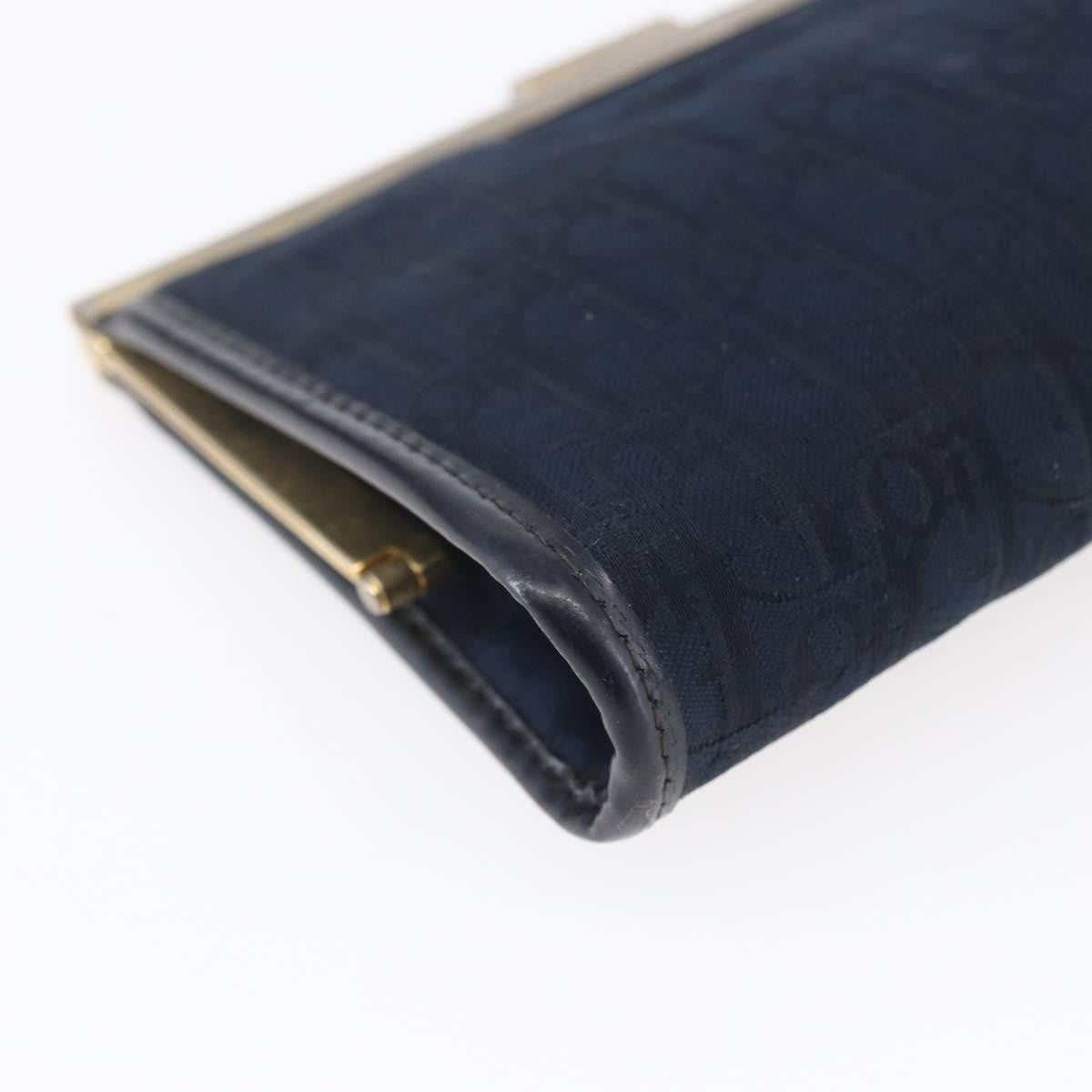 Christian Dior Vintage Trotter Pouch Canvas, NAVY, CANVAS, Clutche & pouche