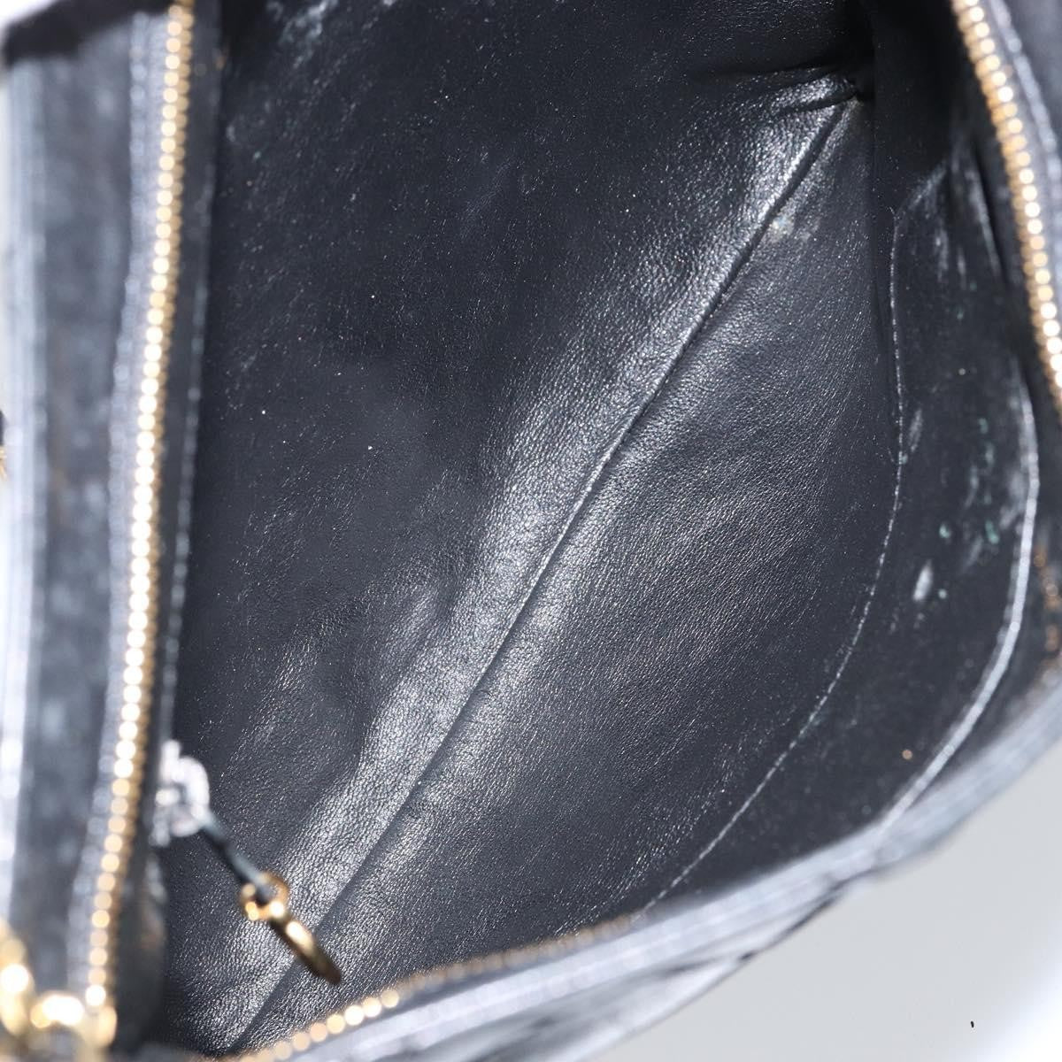 Chanel Vintage Shoulder Bag Leather, BLACK, LEATHER, Shoulder bag