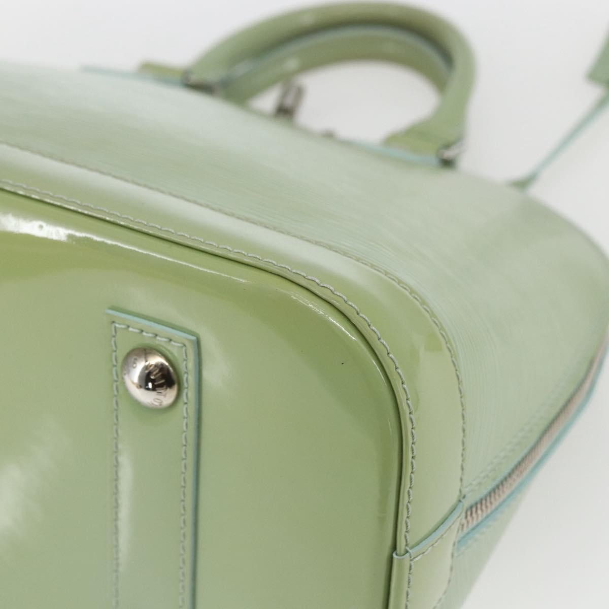 Louis Vuitton Alma Handbag Monogram Vernis, GREEN, PATENT_LEATHER, Handbag