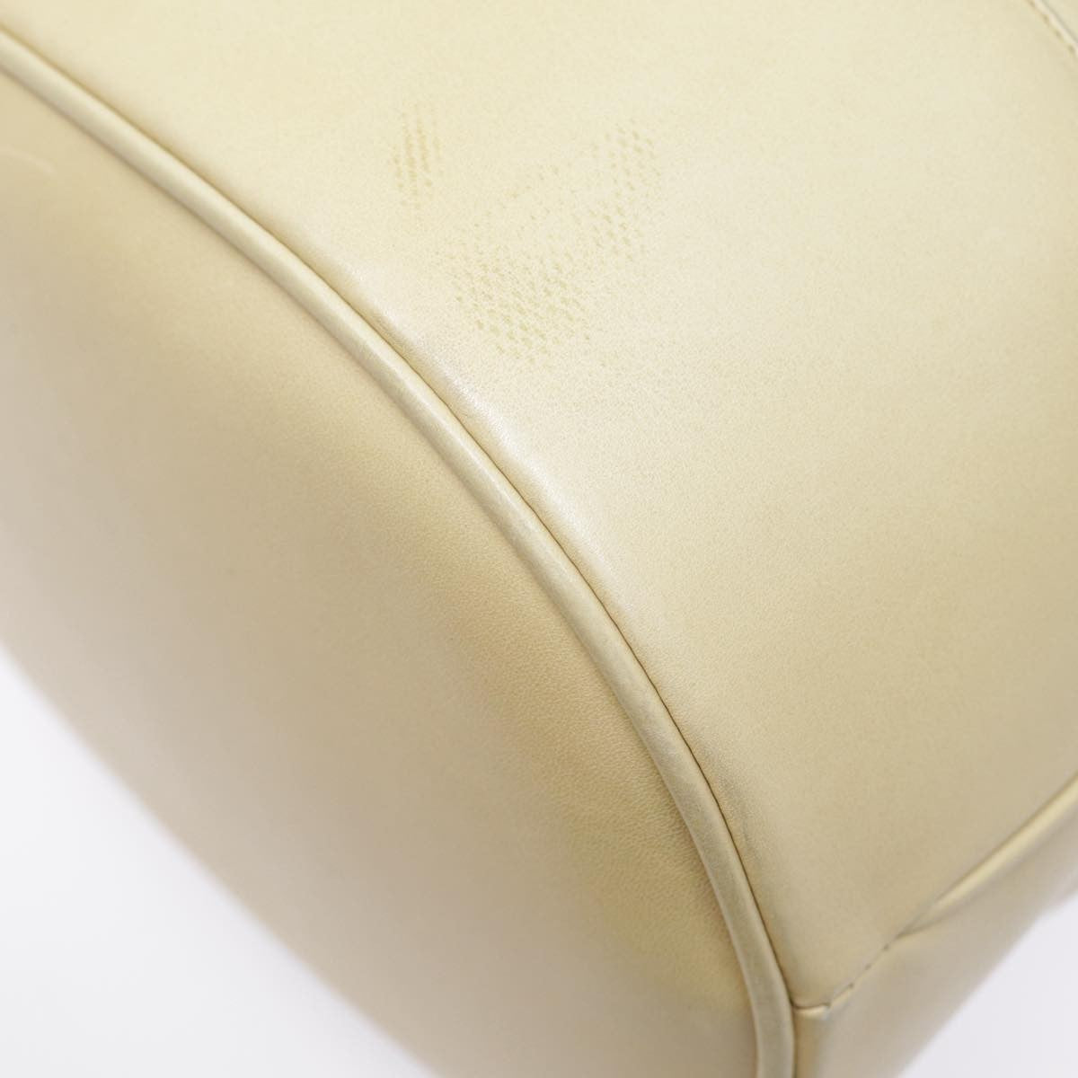 Chanel Vintage CC Drawstring Bucket Bag Lambskin, BEIGE, LEATHER, Shoulder bag