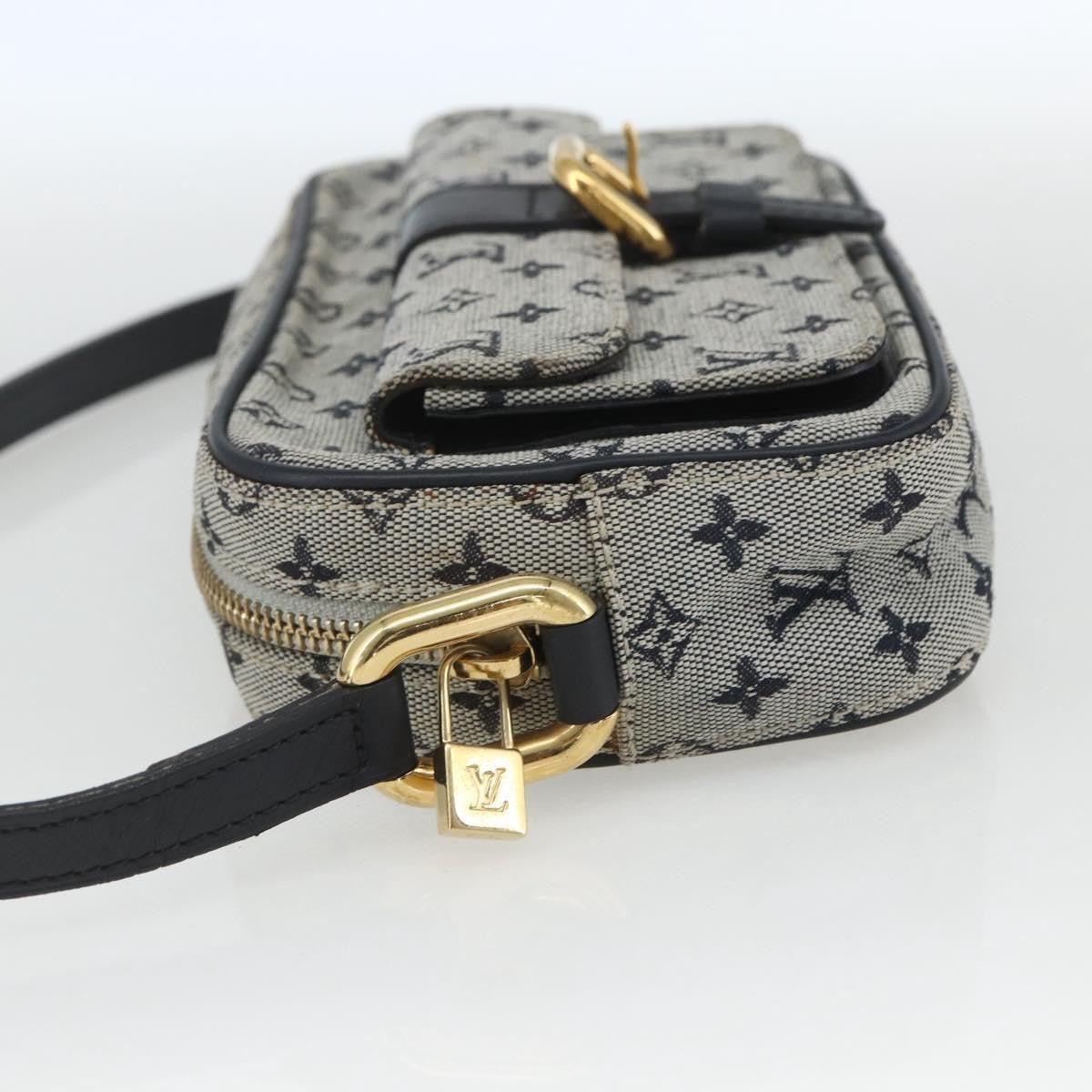 Louis Vuitton Juliette Crossbody Bag Mini Lin, BLUE, CANVAS, Shoulder bag