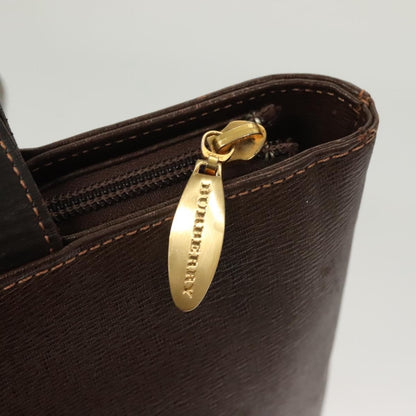 Burberry Handle Tote Leather, BROWN, LEATHER, Tote bag