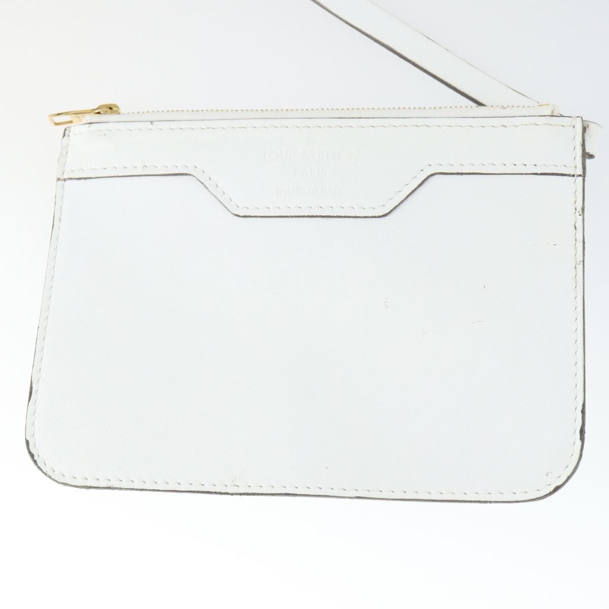 Louis Vuitton Flore Noe Handbag Perforated Leather, WHITE, LEATHER, Shoulder bag