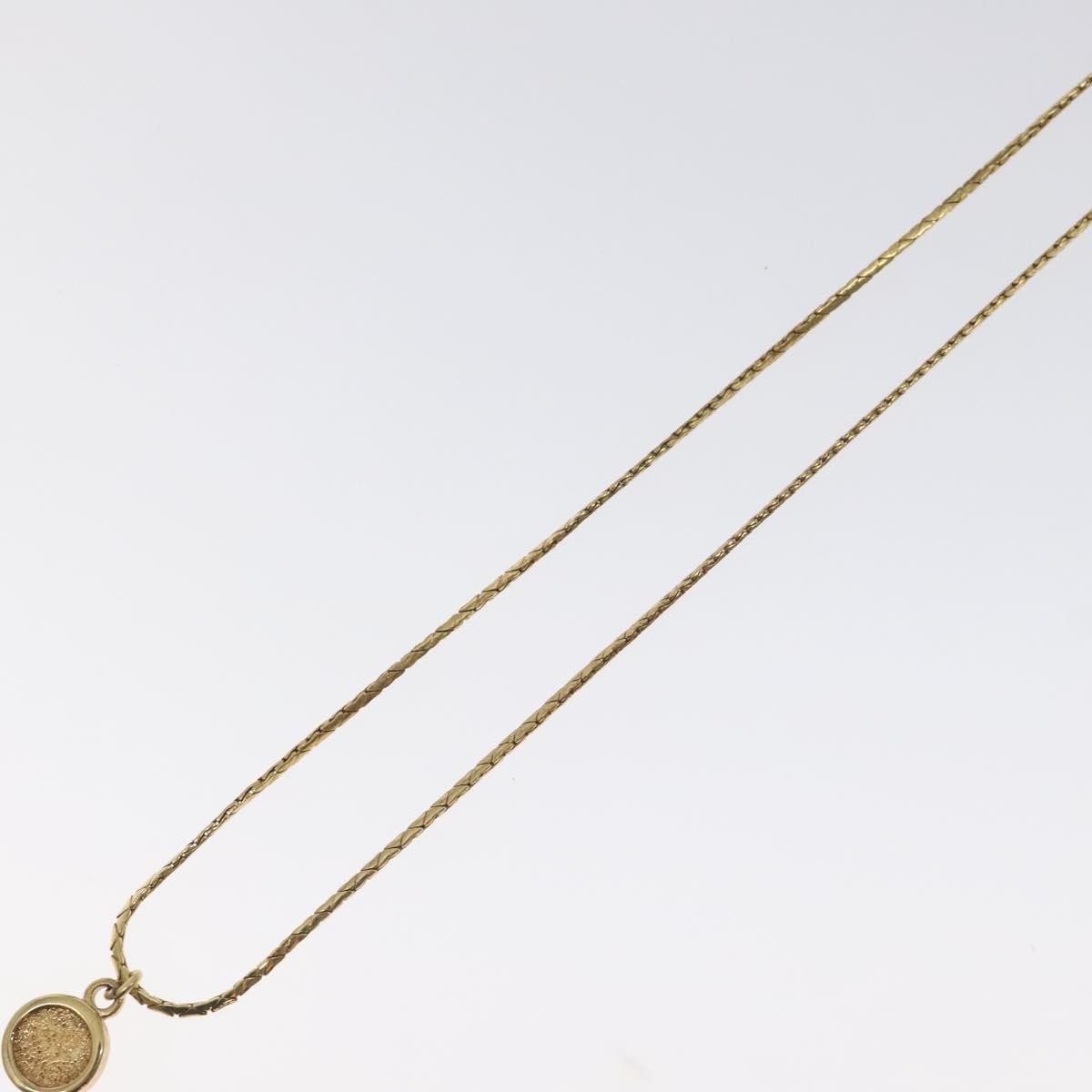Christian Dior CD Round Pendant Necklace Metal, GOLD, METAL, Necklace