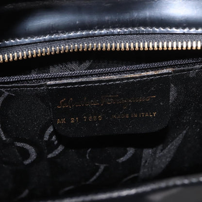 Salvatore Ferragamo Gancini Tote Patent leather, BLACK, PATENT_LEATHER, Tote bag