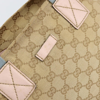 Gucci Web Zip Tote GG Canvas, BEIGE, CANVAS, Tote bag