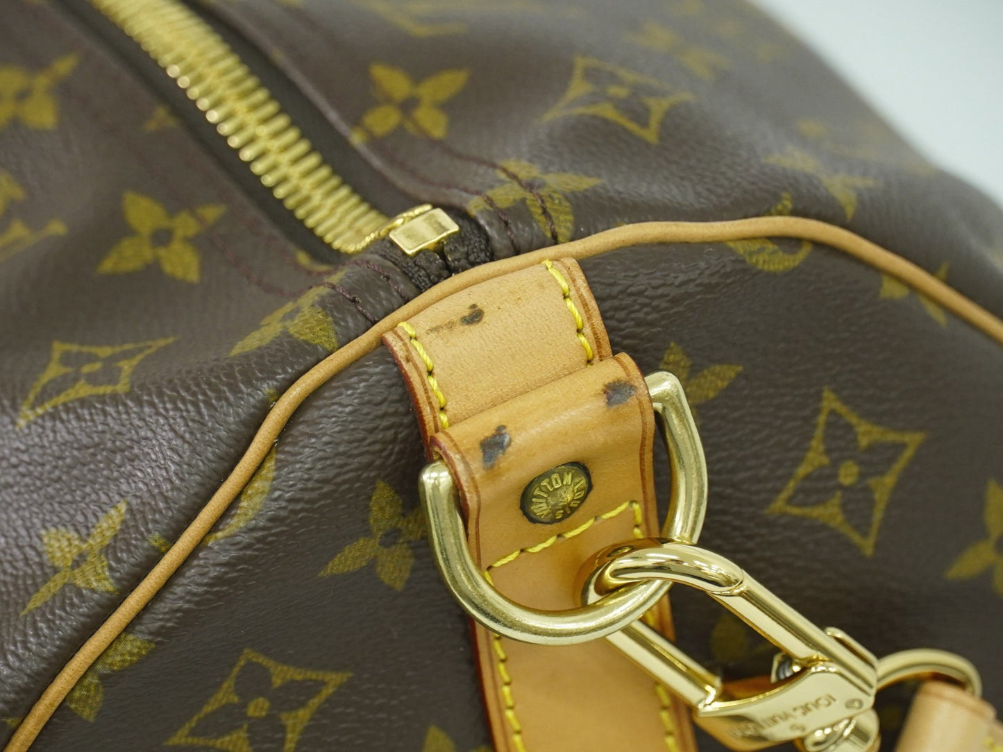 Louis Vuitton Keepall Bandouliere Bag Monogram Canvas, BROWN, CANVAS, Travel bag