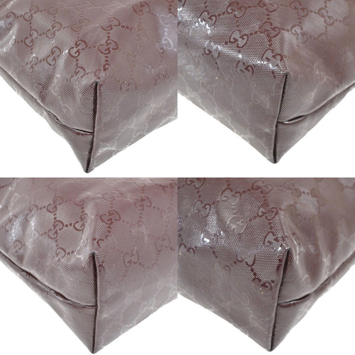Gucci Plus Tote GG Imprime, Burgundy, PVC, Shoulder Bag