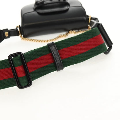 Gucci Vintage Horsebit Shoulder bag Leather, BLACK, LEATHER, Shoulder bag