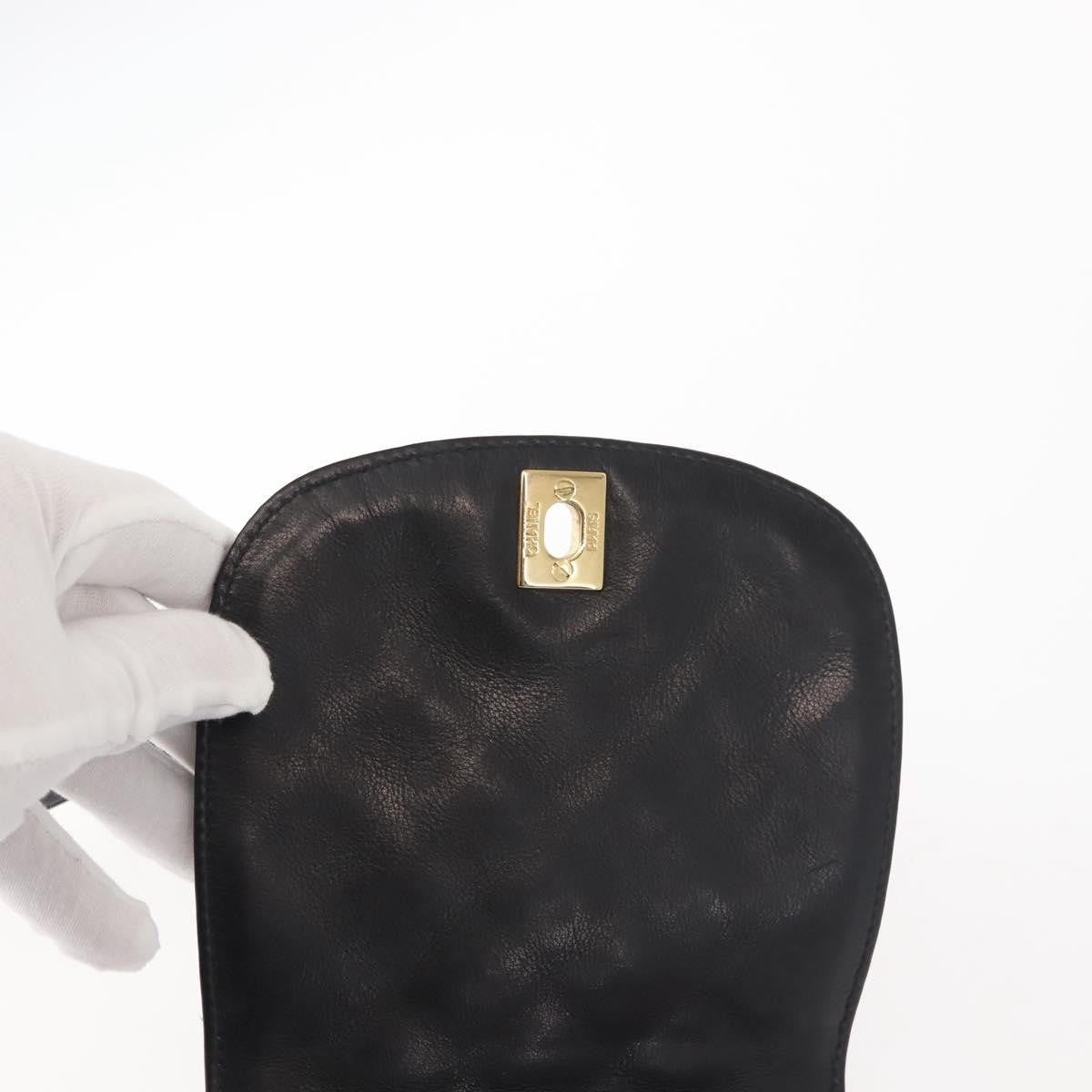 Chanel Vintage Flap Belt Bag Quilted Leather, BLACK, LEATHER, Clutche & pouche