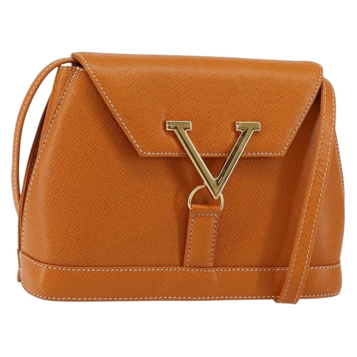 Valentino Garavani Vintage shoulder bag Leather, BROWN, LEATHER, Shoulder bag