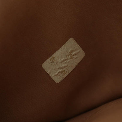 Chanel Coco Mark Leather, BEIGE, LEATHER, Handbag