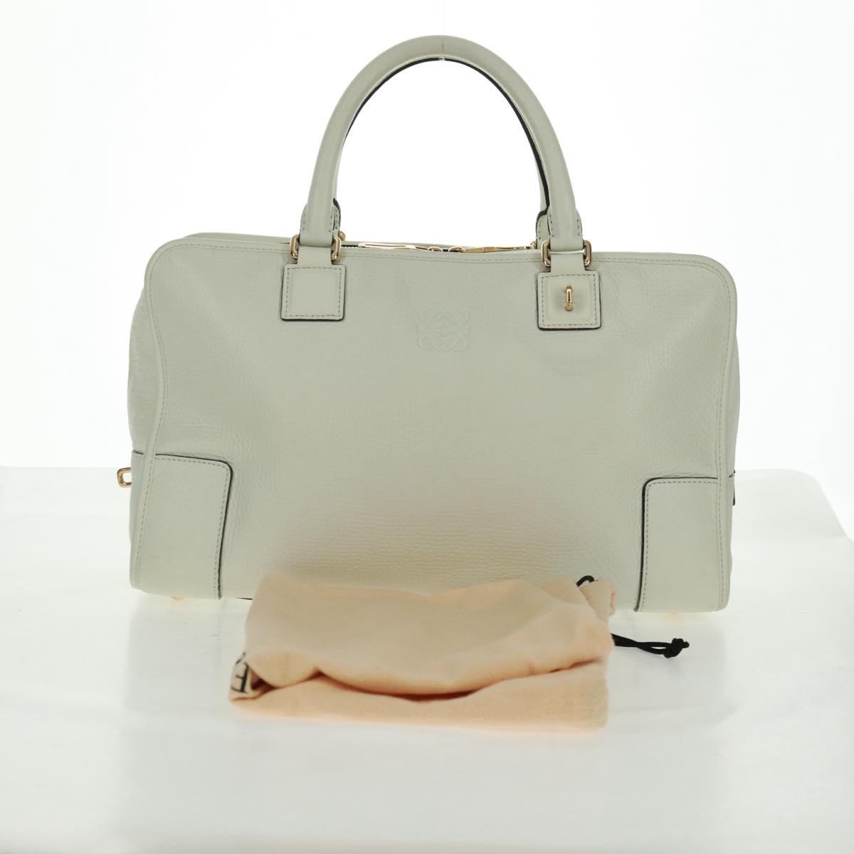 Loewe Amazona NM Bag Leather, WHITE, LEATHER, Handbag