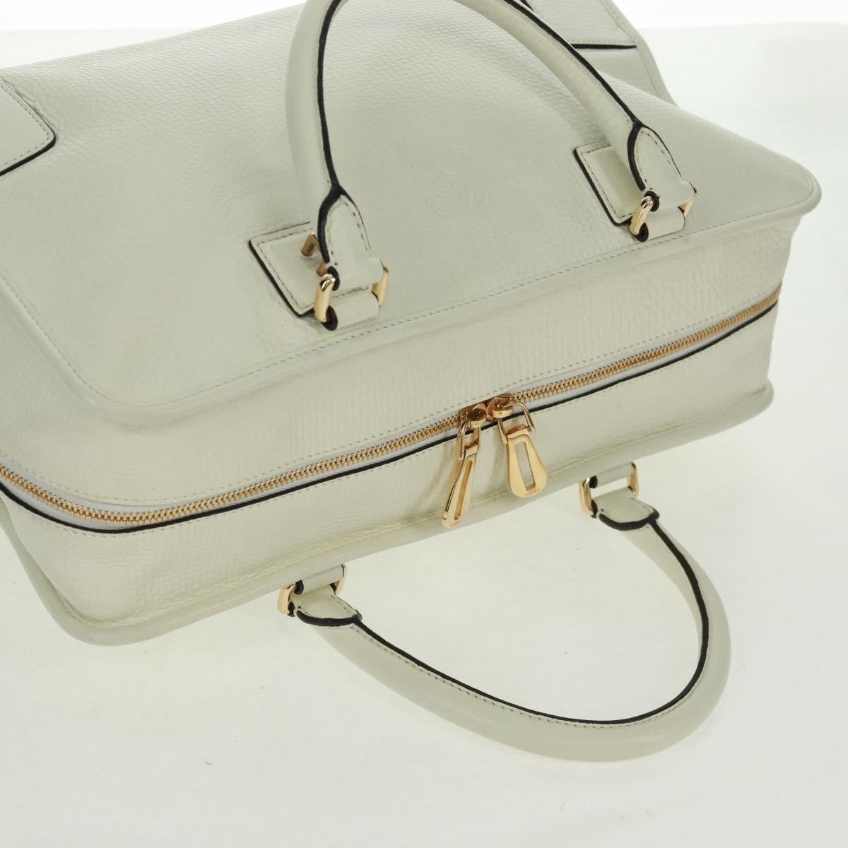 Loewe Amazona NM Bag Leather, WHITE, LEATHER, Handbag