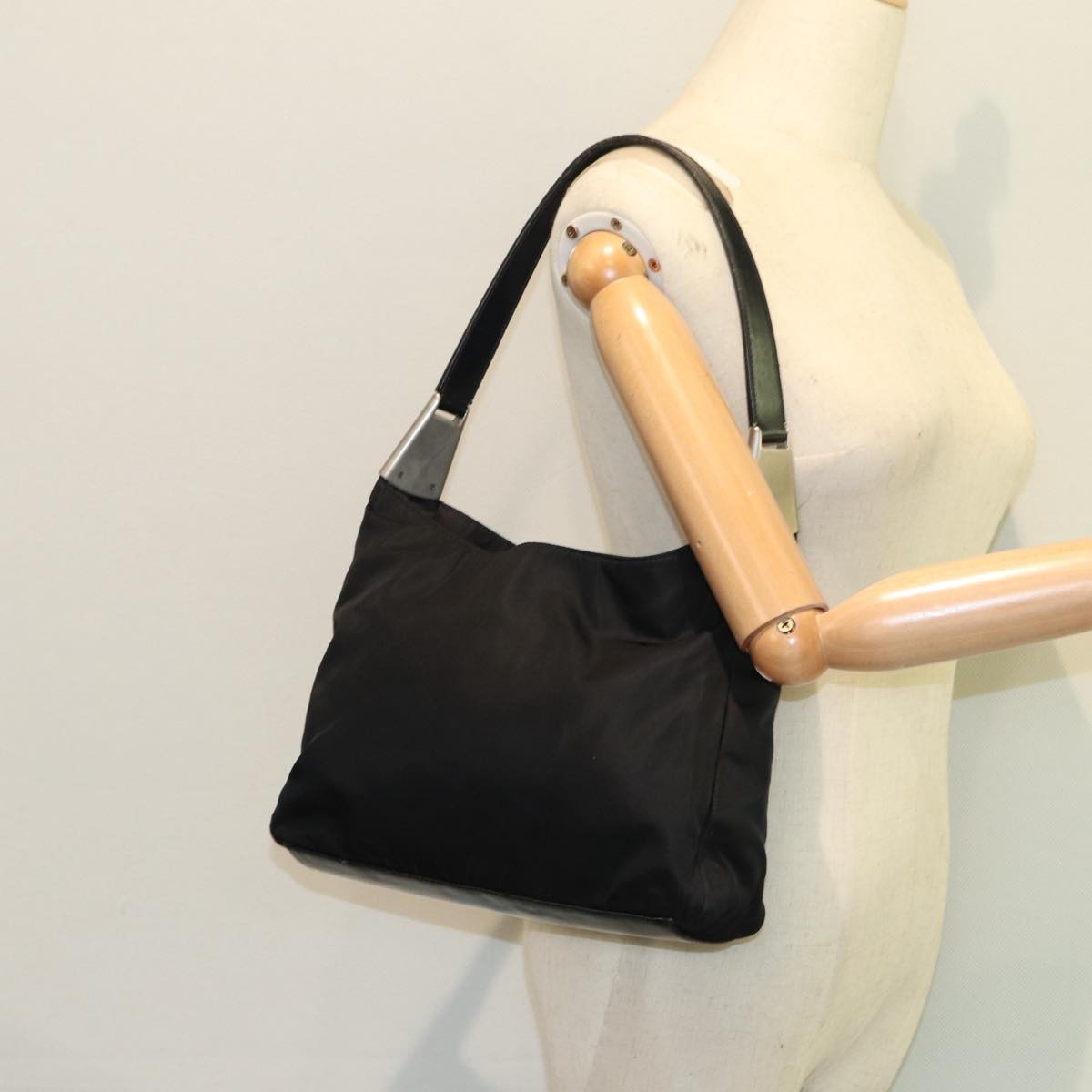 Prada Vintage Shoulder Bag Tessuto, BLACK, NYLON, Shoulder bag