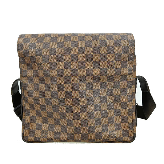 Louis Vuitton Naviglio Handbag Damier, BROWN, CANVAS, Shoulder bag