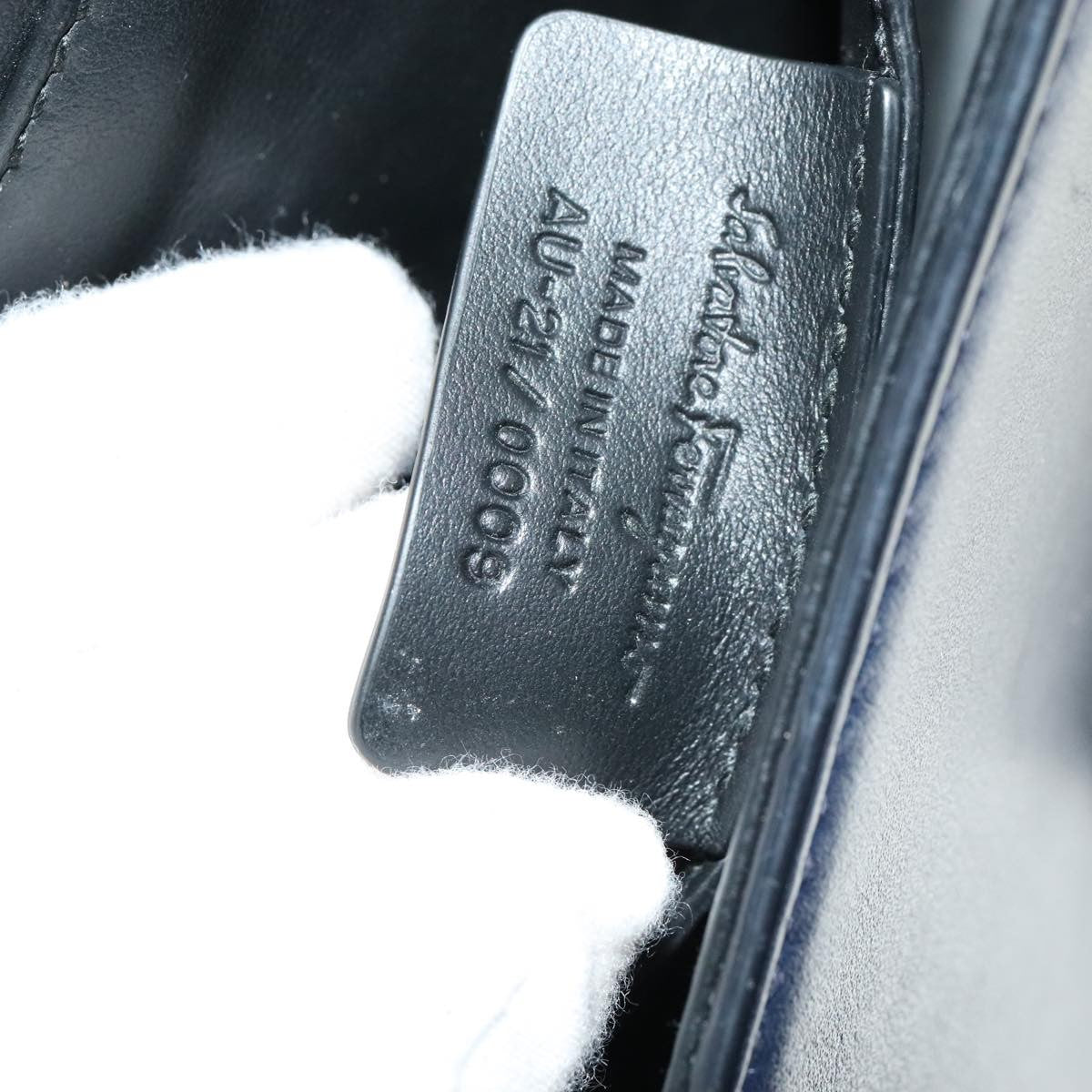 Salvatore Ferragamo Tassel Gancini Lock Flap Shoulder Bag Leather, NAVY, LEATHER, Shoulder bag