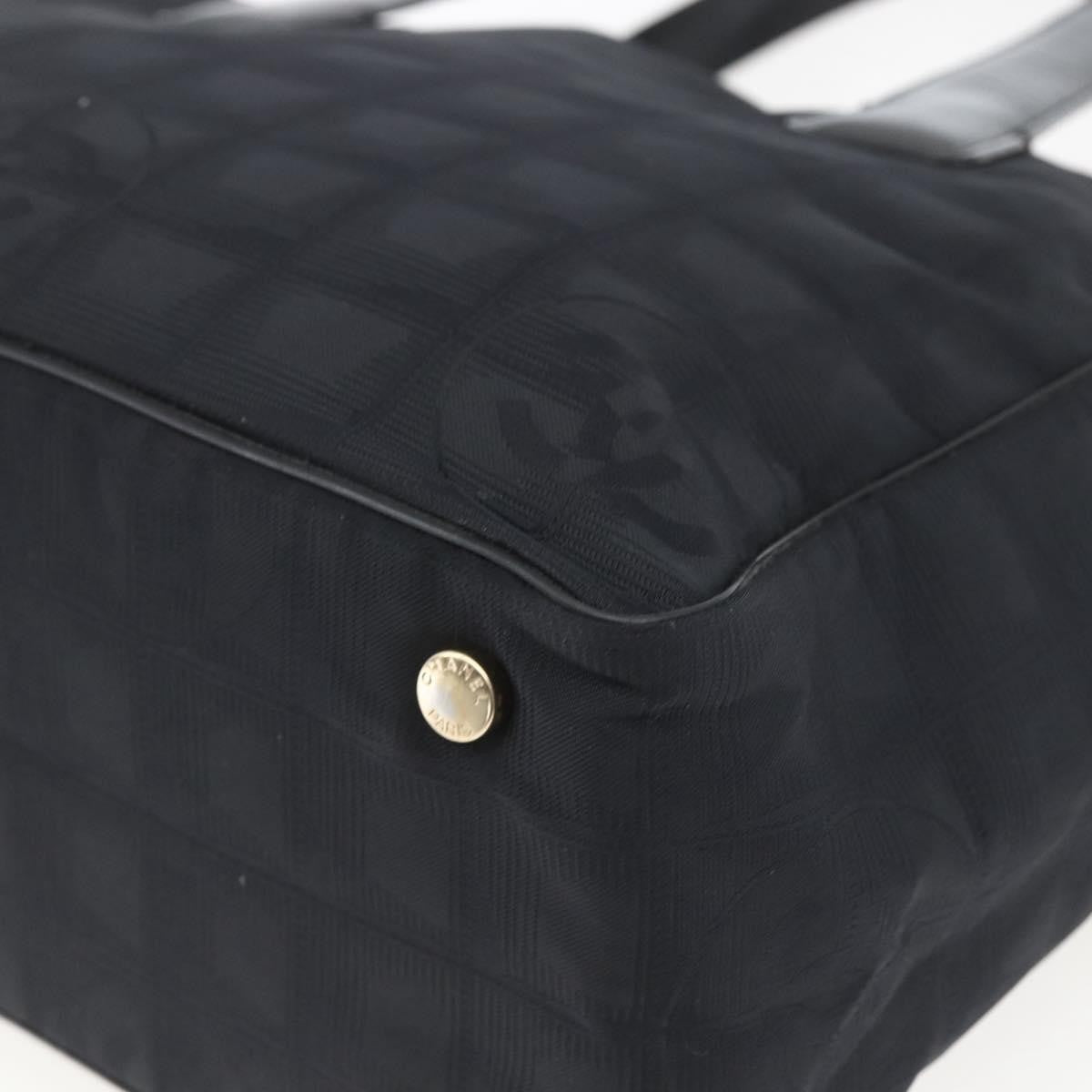 Chanel Travel Line Tote Nylon, BLACK, NYLON, Tote bag