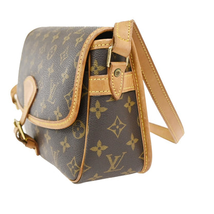 Louis Vuitton Sologne Handbag Monogram Canvas, Brown, Leather, Shoulder Bag