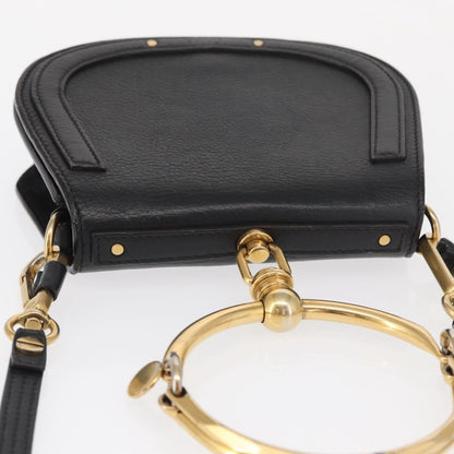Chloe Nile Crossbody Bag Leather, BLACK, LEATHER, Handbag