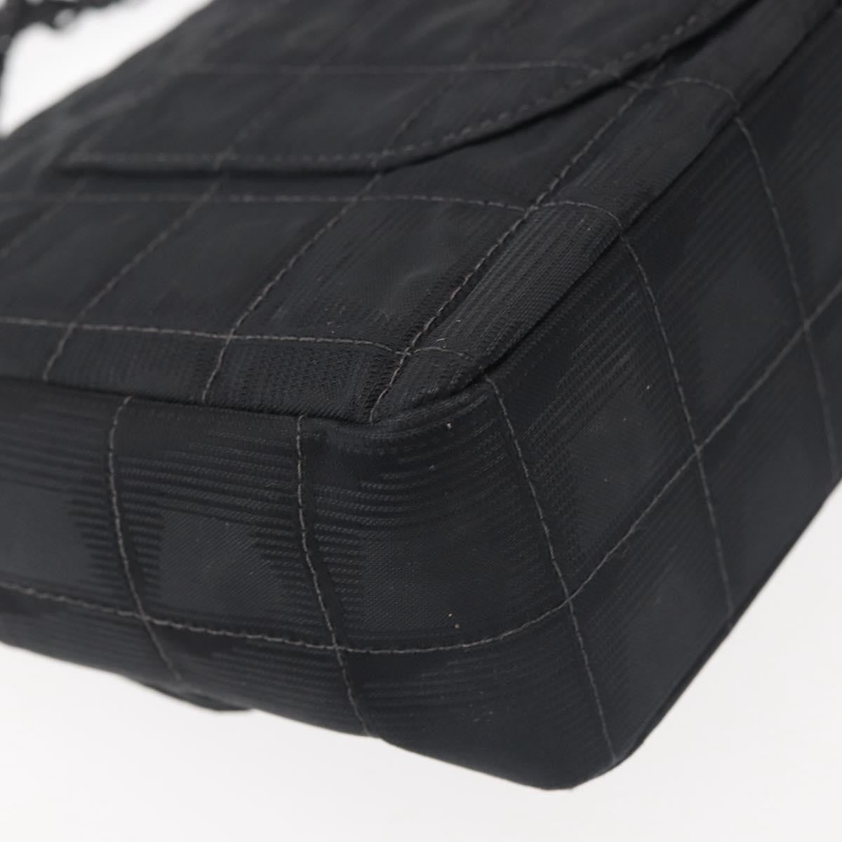 Chanel Travel Line Flap Bag Nylon, BLACK, NYLON, Travel bag