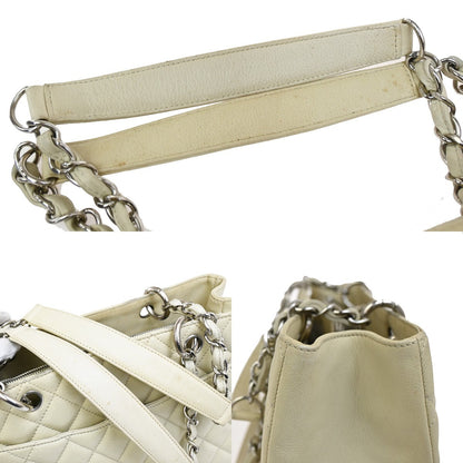 Chanel Grand Shopping Tote Quilted Calfskin, BEIGE, LEATHER, Tote bag