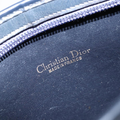 Christian Dior Vintage Trotter Shoulder Bag Canvas, NAVY, CANVAS, Shoulder bag