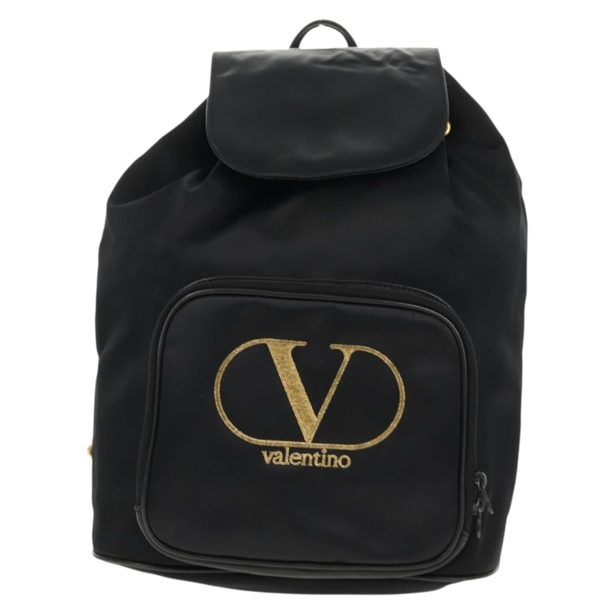 Valentino Garavani Backpack Nylon, Black, Nylon, Backpack