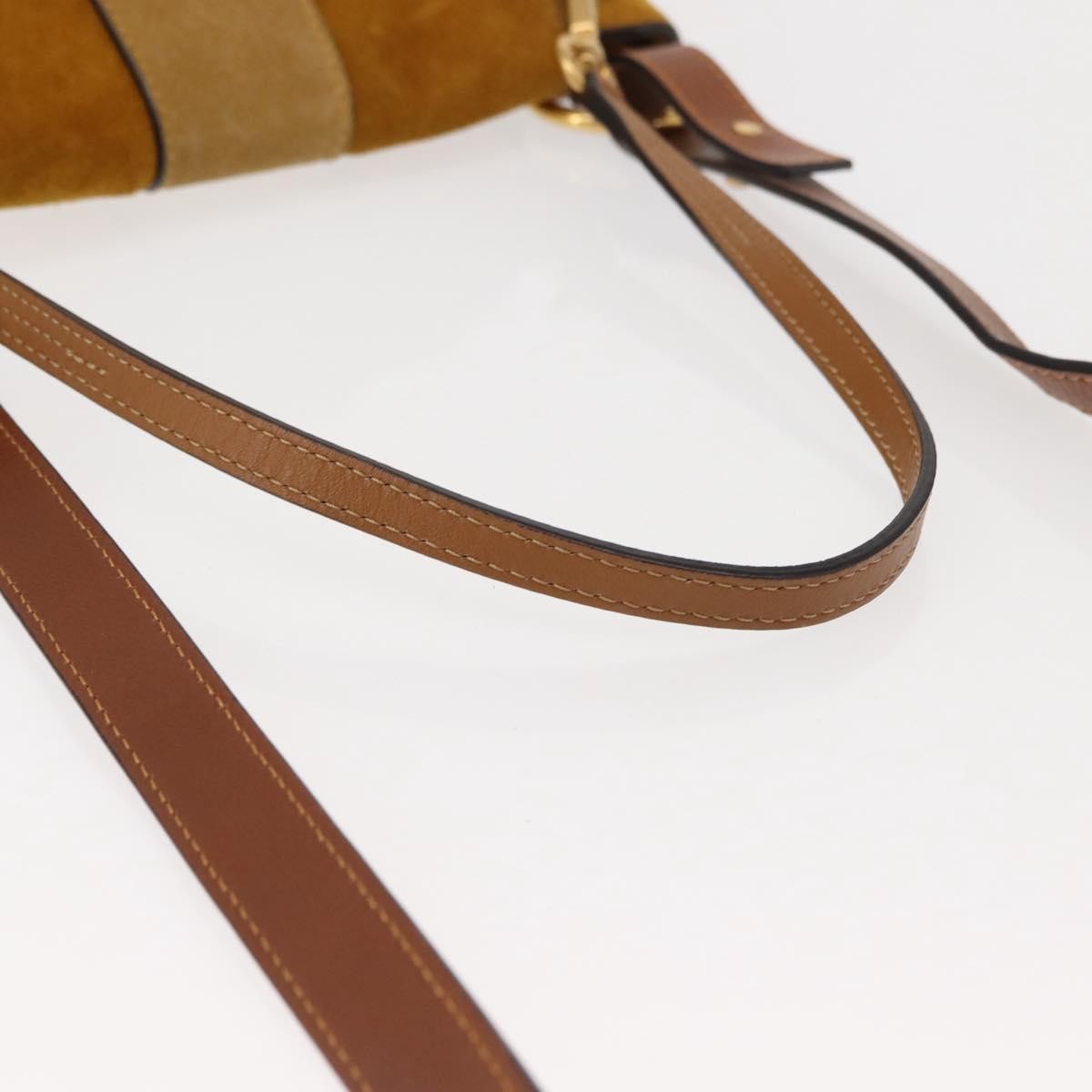 Chloe Lexa Crossbody Bag Suede, GOLD, SUEDE, Shoulder bag