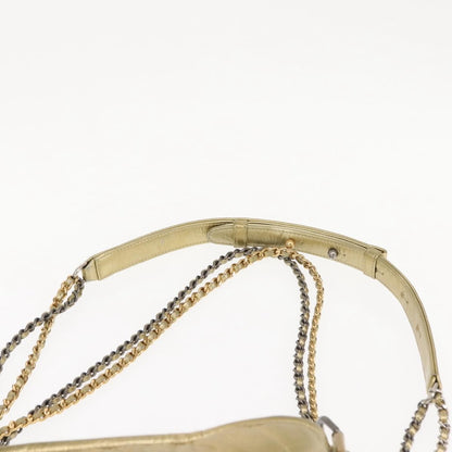 Chanel Gabrielle Hobo Quilted Metallic Aged Calfskin, GOLD, LEATHER, Shoulder bag