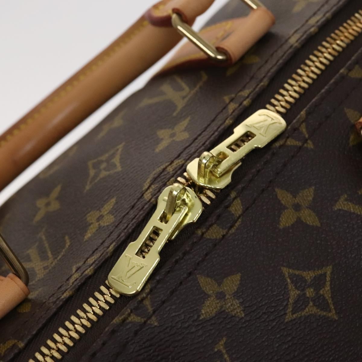 Louis Vuitton Keepall Bag Monogram Canvas, BROWN, CANVAS, Travel bag