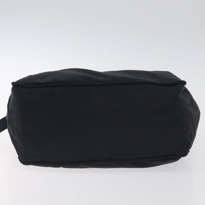 Prada Vintage Zip Handbag Tessuto, BLACK, NYLON, Handbag