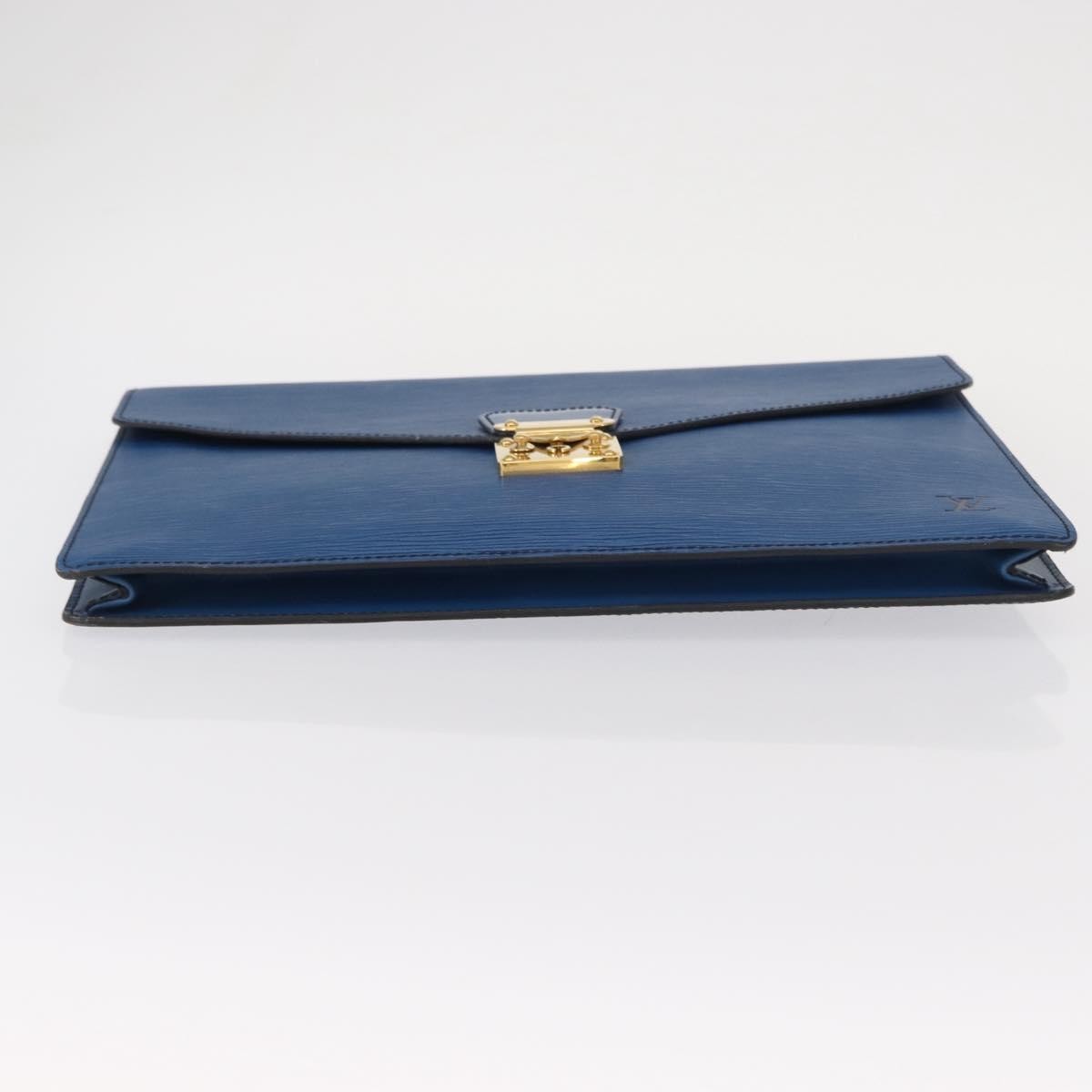 Louis Vuitton Porte-Documents Senateur Bag Epi Leather, BLUE, LEATHER, Clutche & pouche